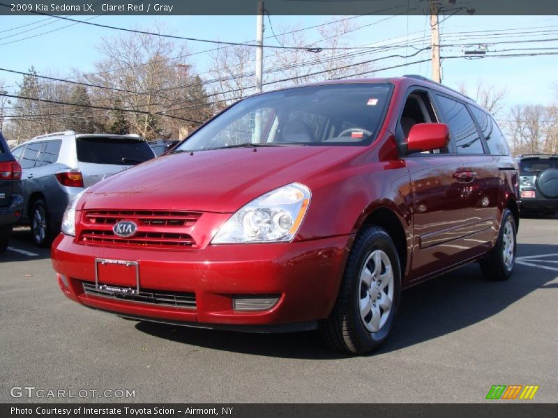 Claret Red / Gray 2009 Kia Sedona LX
