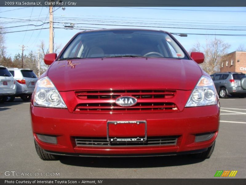 Claret Red / Gray 2009 Kia Sedona LX