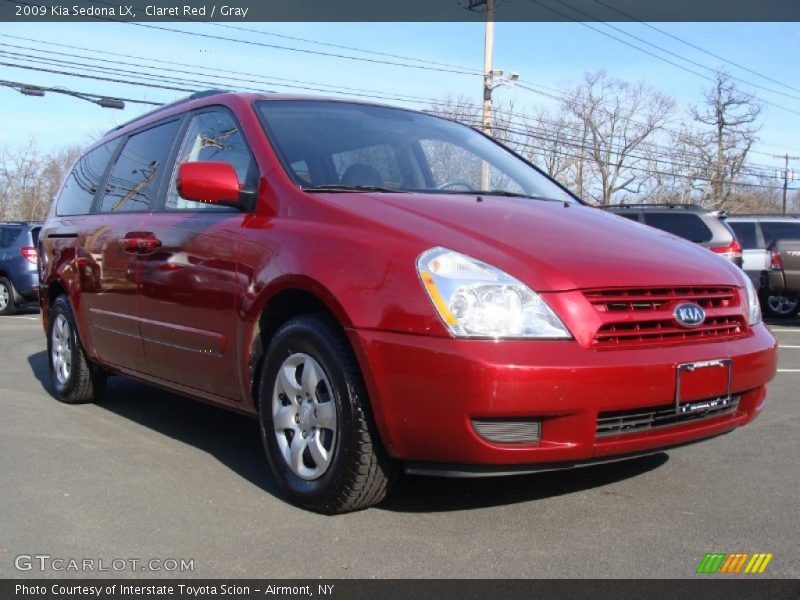 Claret Red / Gray 2009 Kia Sedona LX