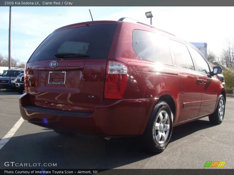 Claret Red / Gray 2009 Kia Sedona LX