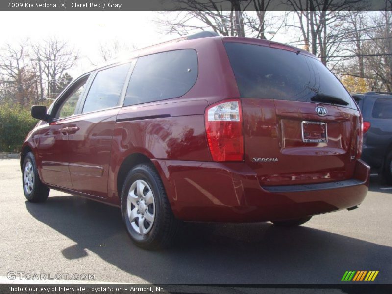 Claret Red / Gray 2009 Kia Sedona LX