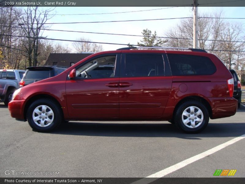 Claret Red / Gray 2009 Kia Sedona LX