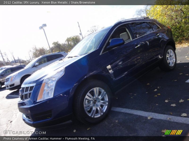 Xenon Blue Metallic / Shale/Brownstone 2012 Cadillac SRX Luxury