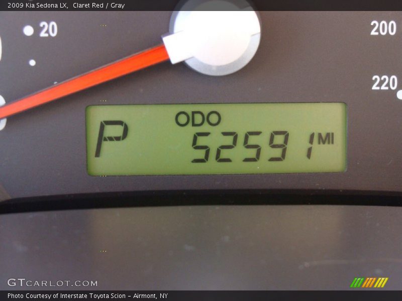 Claret Red / Gray 2009 Kia Sedona LX