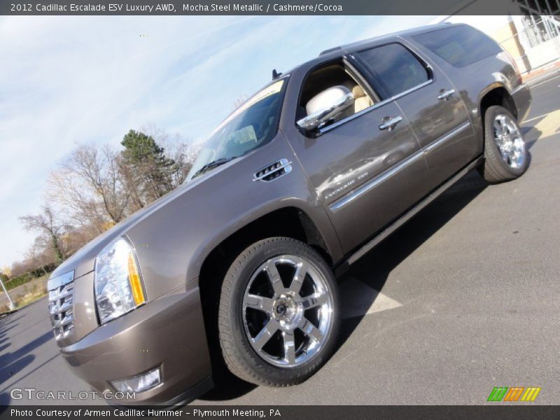 Mocha Steel Metallic / Cashmere/Cocoa 2012 Cadillac Escalade ESV Luxury AWD