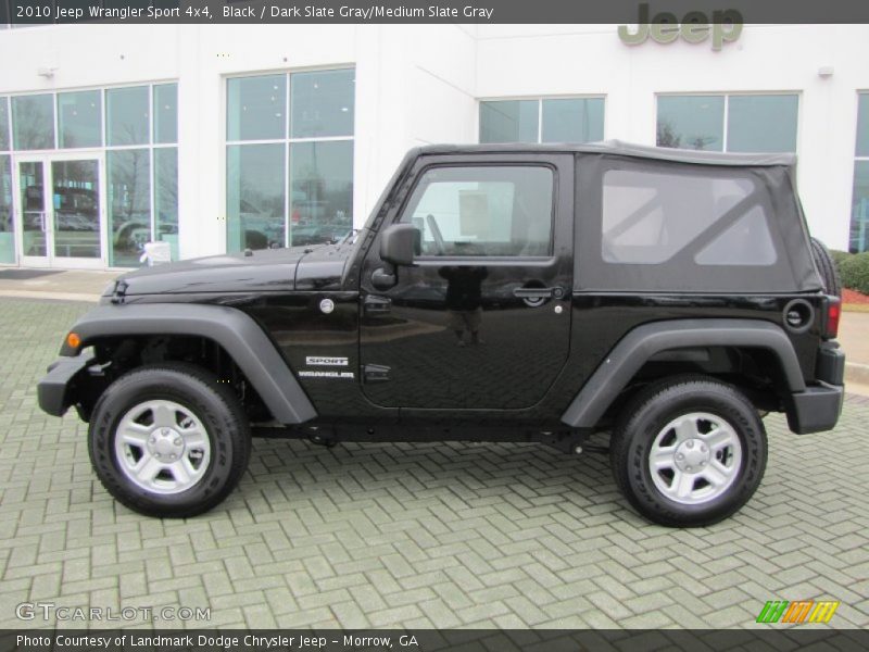 Black / Dark Slate Gray/Medium Slate Gray 2010 Jeep Wrangler Sport 4x4