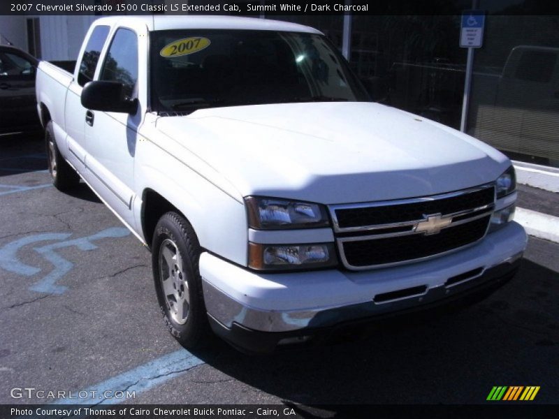 Summit White / Dark Charcoal 2007 Chevrolet Silverado 1500 Classic LS Extended Cab