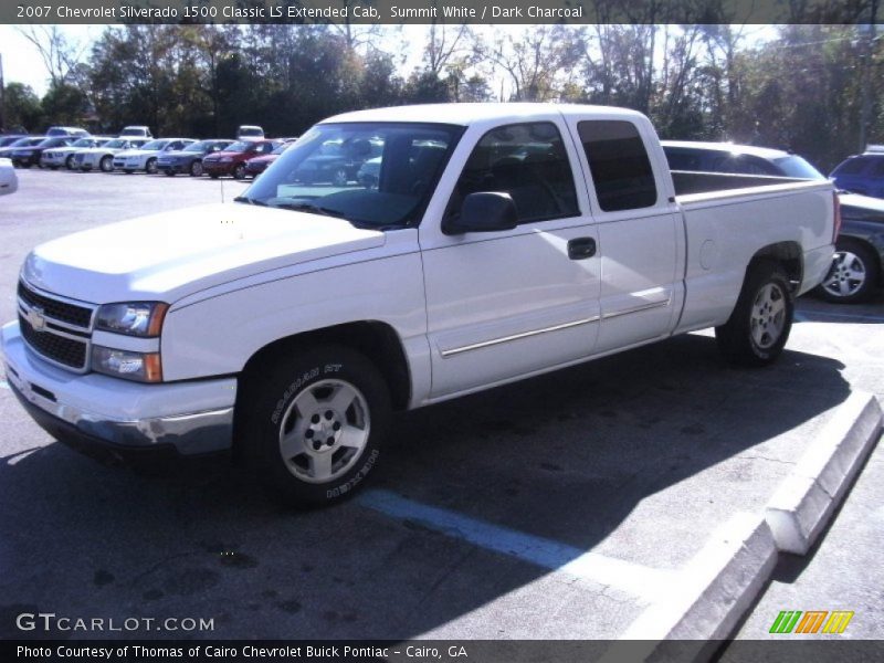 Summit White / Dark Charcoal 2007 Chevrolet Silverado 1500 Classic LS Extended Cab