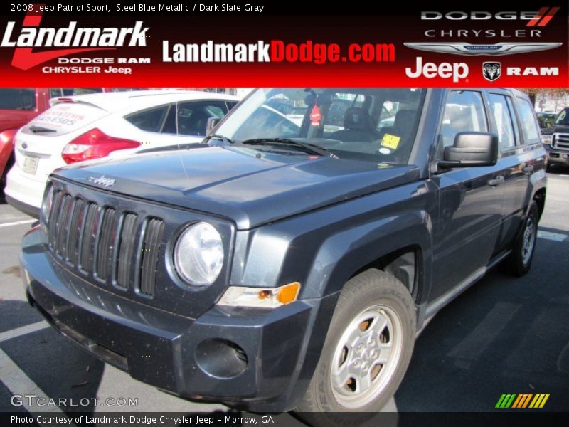 Steel Blue Metallic / Dark Slate Gray 2008 Jeep Patriot Sport