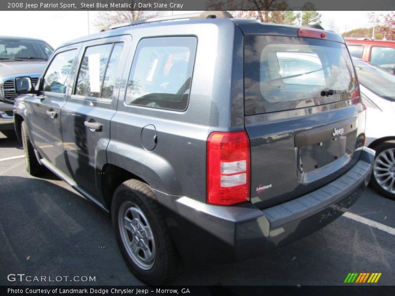 Steel Blue Metallic / Dark Slate Gray 2008 Jeep Patriot Sport