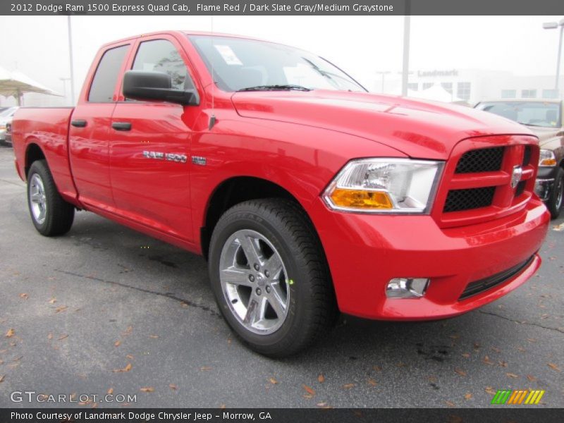 Flame Red / Dark Slate Gray/Medium Graystone 2012 Dodge Ram 1500 Express Quad Cab