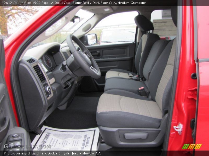 Flame Red / Dark Slate Gray/Medium Graystone 2012 Dodge Ram 1500 Express Quad Cab