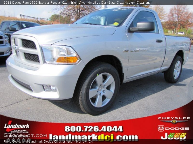 Bright Silver Metallic / Dark Slate Gray/Medium Graystone 2012 Dodge Ram 1500 Express Regular Cab
