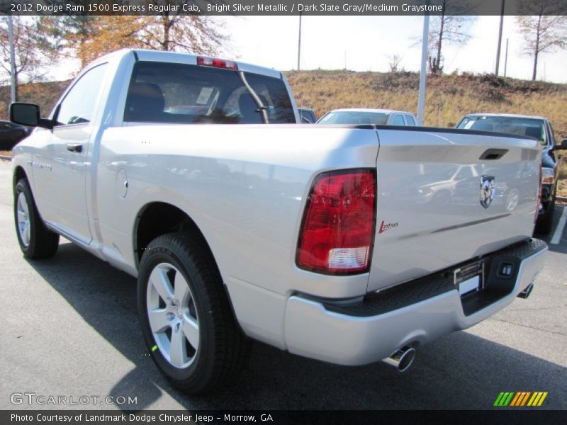 Bright Silver Metallic / Dark Slate Gray/Medium Graystone 2012 Dodge Ram 1500 Express Regular Cab