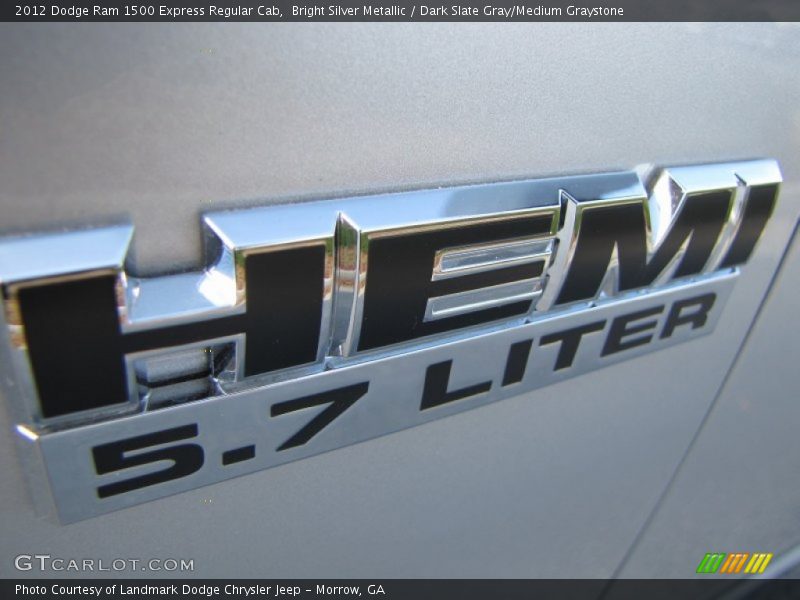 Bright Silver Metallic / Dark Slate Gray/Medium Graystone 2012 Dodge Ram 1500 Express Regular Cab