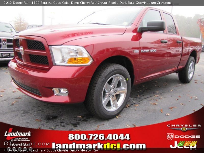 Deep Cherry Red Crystal Pearl / Dark Slate Gray/Medium Graystone 2012 Dodge Ram 1500 Express Quad Cab