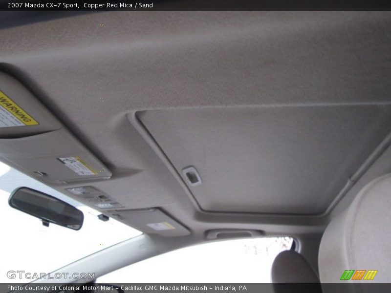 Sunroof of 2007 CX-7 Sport