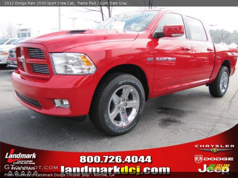 Flame Red / Dark Slate Gray 2012 Dodge Ram 1500 Sport Crew Cab