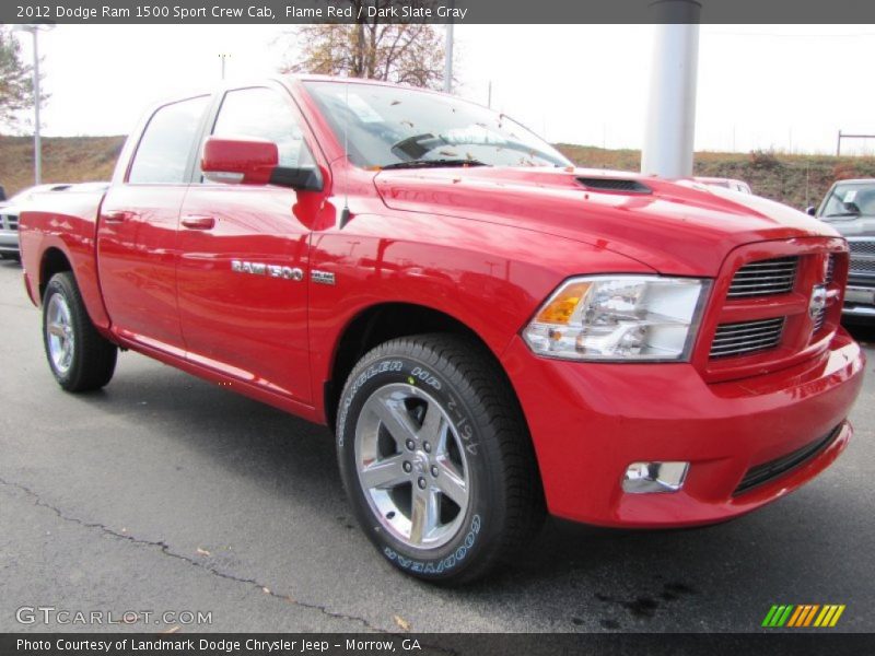 Flame Red / Dark Slate Gray 2012 Dodge Ram 1500 Sport Crew Cab