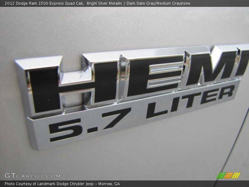 Bright Silver Metallic / Dark Slate Gray/Medium Graystone 2012 Dodge Ram 1500 Express Quad Cab