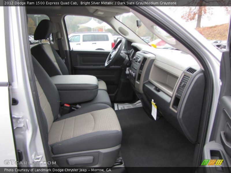 Bright Silver Metallic / Dark Slate Gray/Medium Graystone 2012 Dodge Ram 1500 Express Quad Cab