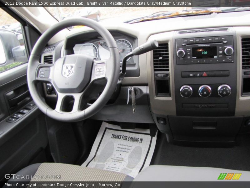 Bright Silver Metallic / Dark Slate Gray/Medium Graystone 2012 Dodge Ram 1500 Express Quad Cab