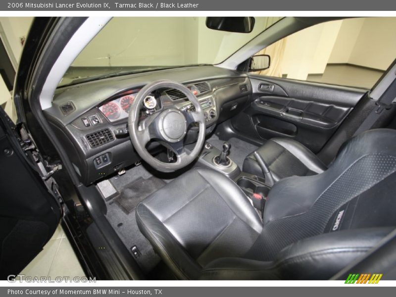 Tarmac Black / Black Leather 2006 Mitsubishi Lancer Evolution IX
