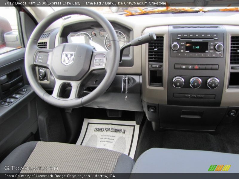 Flame Red / Dark Slate Gray/Medium Graystone 2012 Dodge Ram 1500 Express Crew Cab