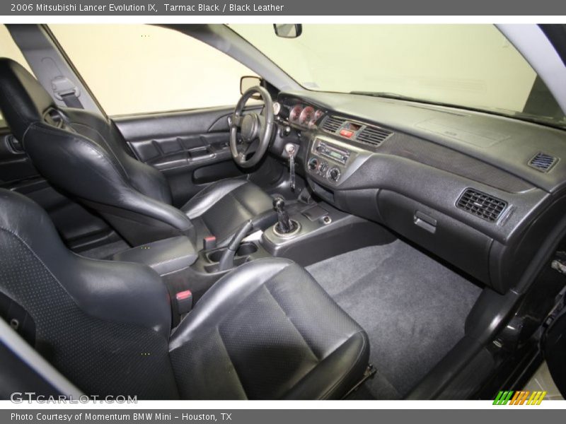Tarmac Black / Black Leather 2006 Mitsubishi Lancer Evolution IX
