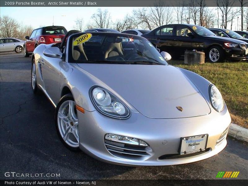 Arctic Silver Metallic / Black 2009 Porsche Boxster