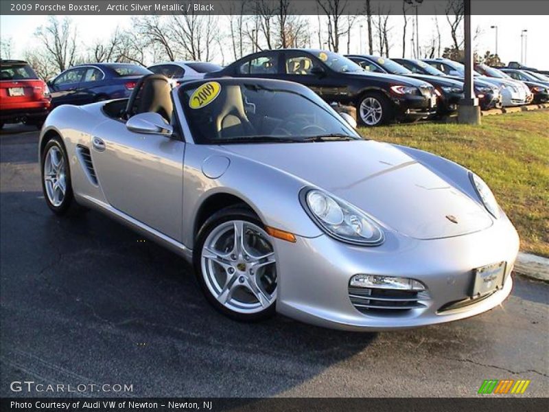 Arctic Silver Metallic / Black 2009 Porsche Boxster
