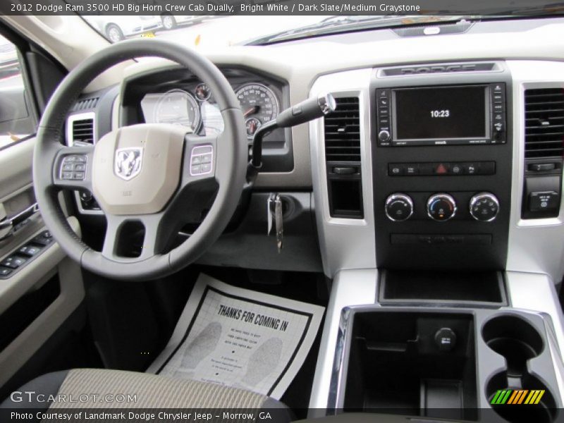 Bright White / Dark Slate/Medium Graystone 2012 Dodge Ram 3500 HD Big Horn Crew Cab Dually