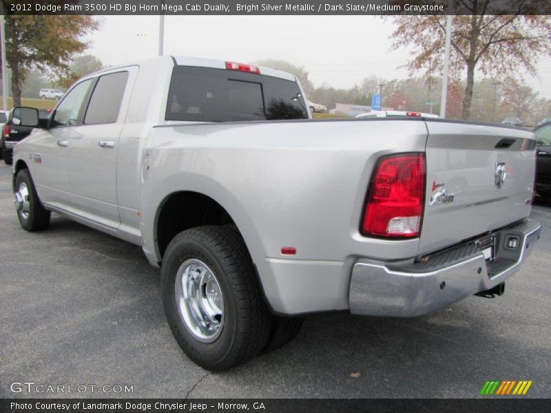 Bright Silver Metallic / Dark Slate/Medium Graystone 2012 Dodge Ram 3500 HD Big Horn Mega Cab Dually