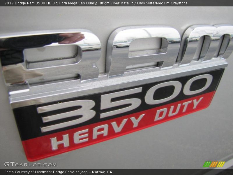 Bright Silver Metallic / Dark Slate/Medium Graystone 2012 Dodge Ram 3500 HD Big Horn Mega Cab Dually