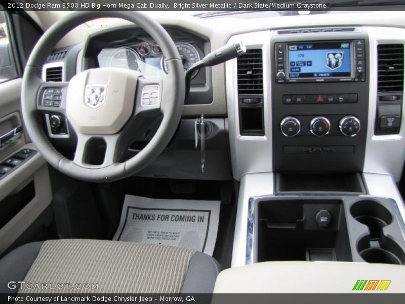 Bright Silver Metallic / Dark Slate/Medium Graystone 2012 Dodge Ram 3500 HD Big Horn Mega Cab Dually