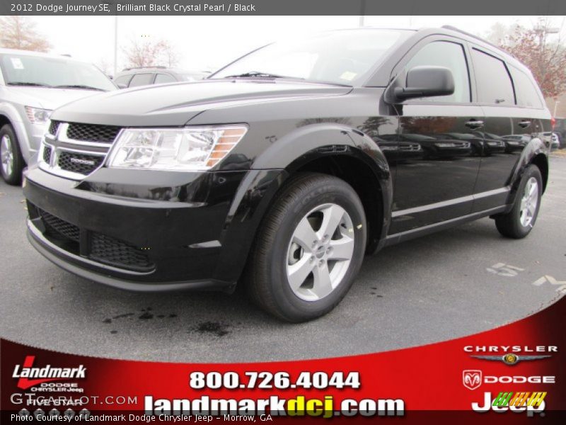 Brilliant Black Crystal Pearl / Black 2012 Dodge Journey SE