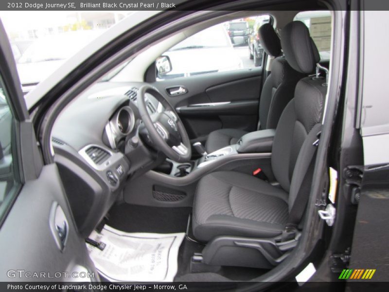 Brilliant Black Crystal Pearl / Black 2012 Dodge Journey SE