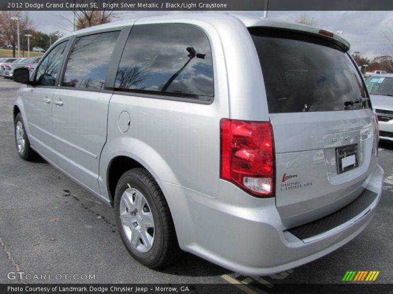 Bright Silver Metallic / Black/Light Graystone 2012 Dodge Grand Caravan SE
