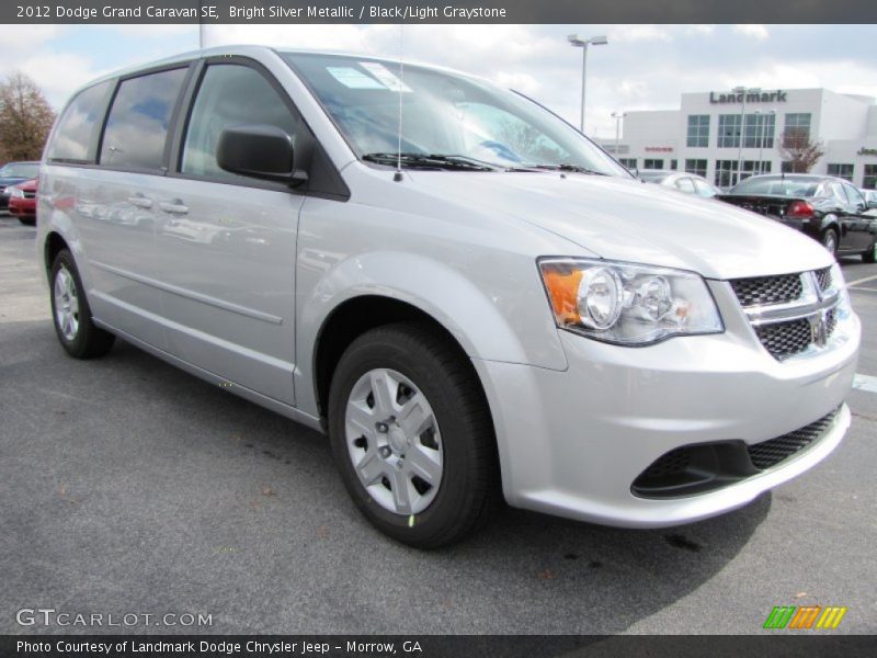Bright Silver Metallic / Black/Light Graystone 2012 Dodge Grand Caravan SE