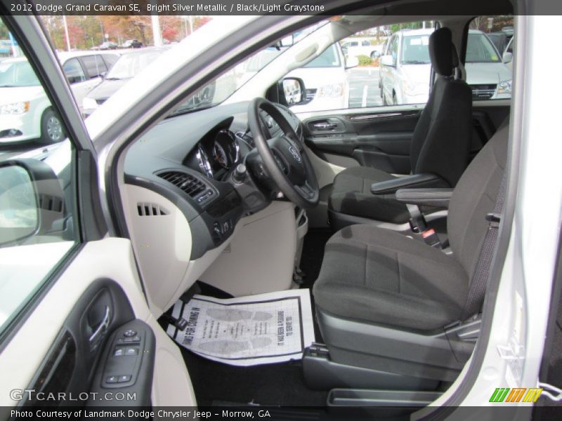 Bright Silver Metallic / Black/Light Graystone 2012 Dodge Grand Caravan SE