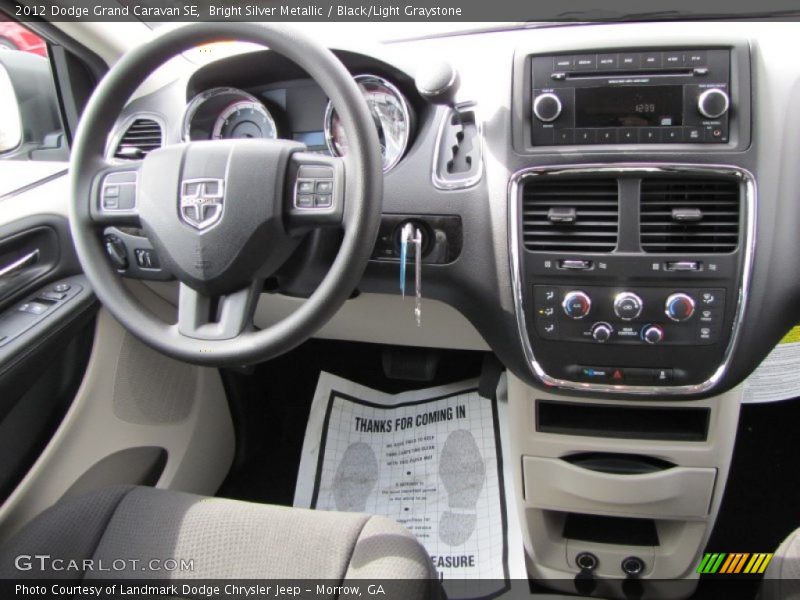 Bright Silver Metallic / Black/Light Graystone 2012 Dodge Grand Caravan SE