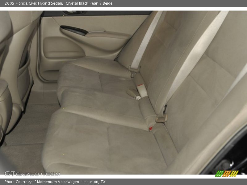 Crystal Black Pearl / Beige 2009 Honda Civic Hybrid Sedan