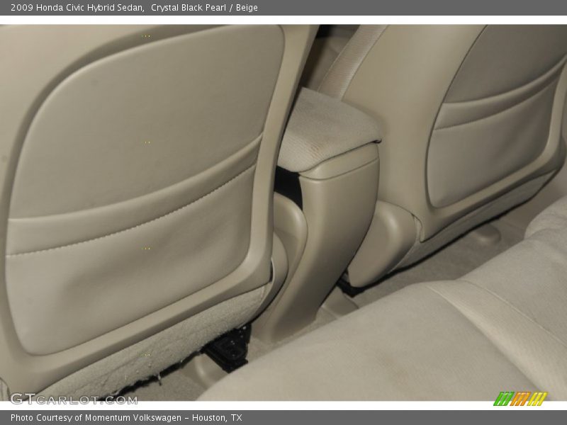 Crystal Black Pearl / Beige 2009 Honda Civic Hybrid Sedan