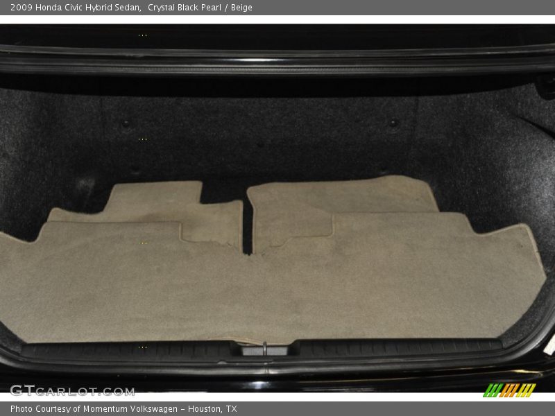 Crystal Black Pearl / Beige 2009 Honda Civic Hybrid Sedan