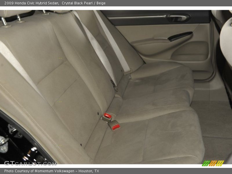 Crystal Black Pearl / Beige 2009 Honda Civic Hybrid Sedan