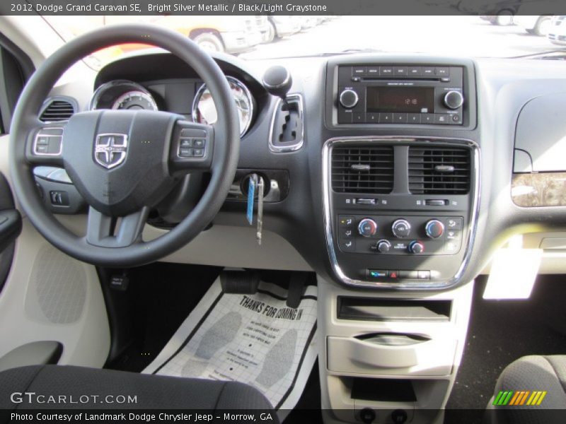 Bright Silver Metallic / Black/Light Graystone 2012 Dodge Grand Caravan SE