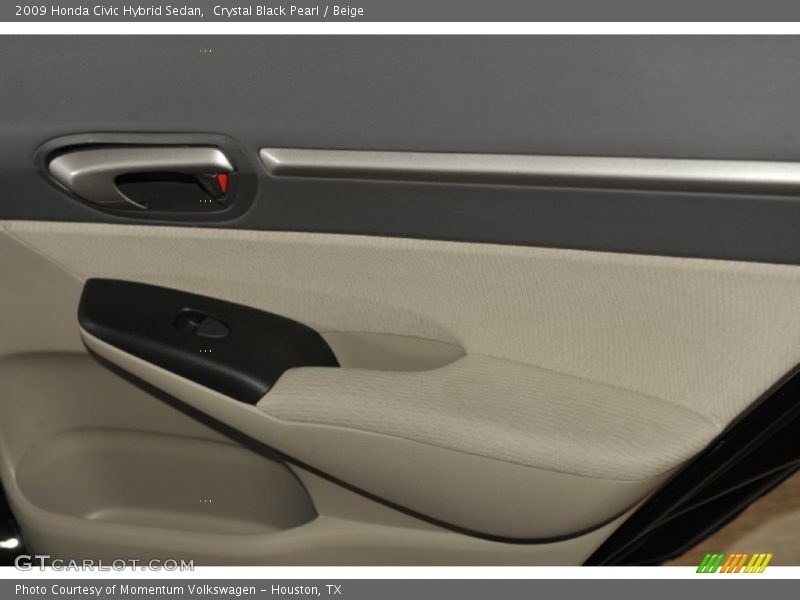Crystal Black Pearl / Beige 2009 Honda Civic Hybrid Sedan