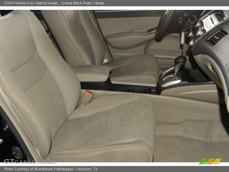 Crystal Black Pearl / Beige 2009 Honda Civic Hybrid Sedan