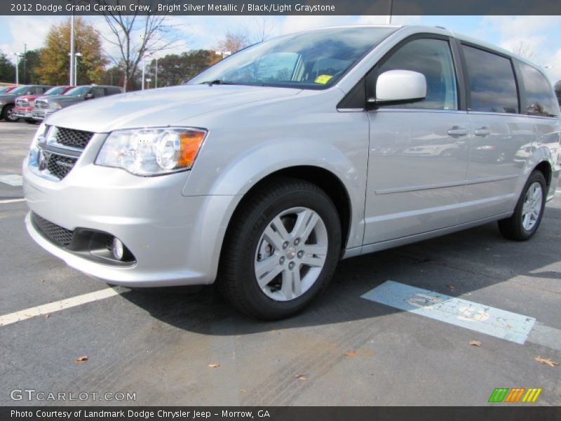 Bright Silver Metallic / Black/Light Graystone 2012 Dodge Grand Caravan Crew
