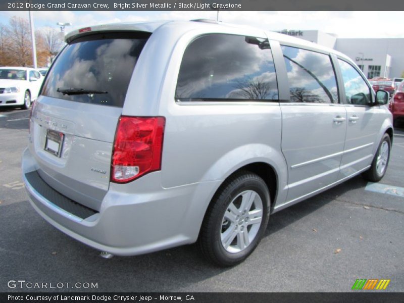 Bright Silver Metallic / Black/Light Graystone 2012 Dodge Grand Caravan Crew